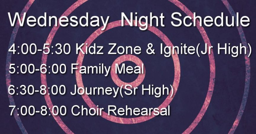 Wednesday Night Schedule