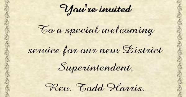 Welcoming Rev. Todd Harris