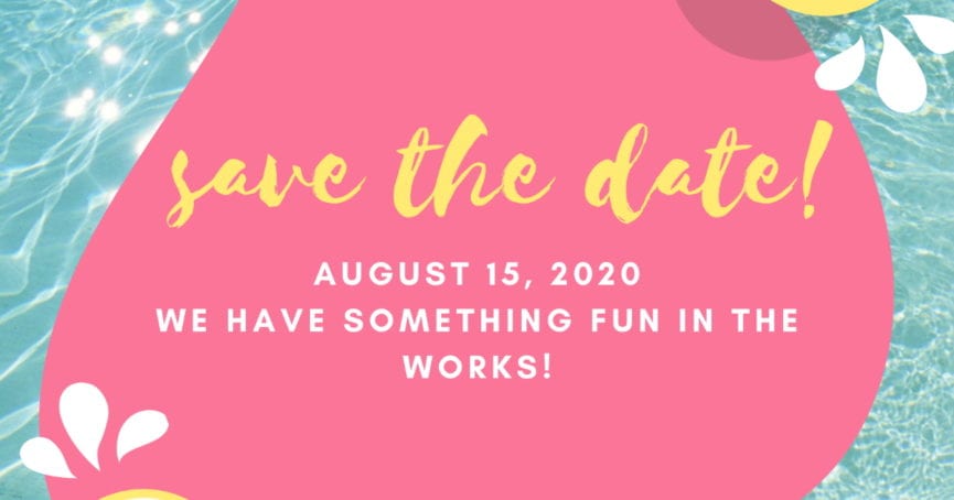 Save the Date August 15, 2020