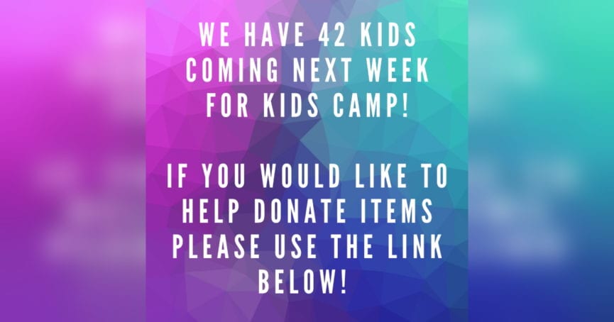 Press Play Kids Camp Donations Needed